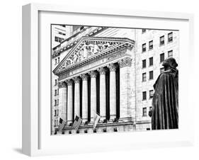 Statue of George Washington, New York Stock Exchange Building, Wall Street, Manhattan, NYC-Philippe Hugonnard-Framed Premium Photographic Print