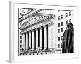 Statue of George Washington, New York Stock Exchange Building, Wall Street, Manhattan, NYC-Philippe Hugonnard-Framed Photographic Print