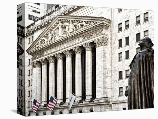 Statue of George Washington, New York Stock Exchange Building, Wall Street, Manhattan, NYC-Philippe Hugonnard-Stretched Canvas