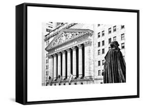 Statue of George Washington, New York Stock Exchange Building, Wall Street, Manhattan, NYC-Philippe Hugonnard-Framed Stretched Canvas