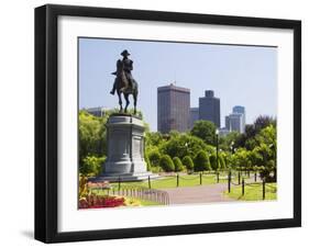 Statue of George Washington on Horseback, Public Garden, Boston, Massachusetts, USA-Amanda Hall-Framed Photographic Print