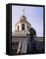 Statue of George Washington, Philadelphia, Pennsylvania, USA-Walter Bibikow-Framed Stretched Canvas