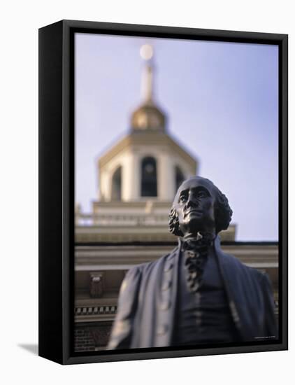 Statue of George Washington, Philadelphia, Pennsylvania, USA-Walter Bibikow-Framed Stretched Canvas