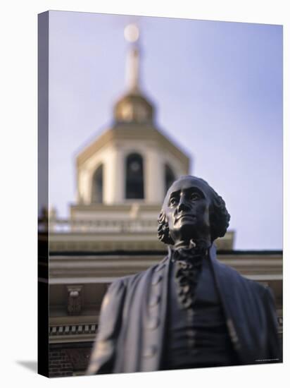 Statue of George Washington, Philadelphia, Pennsylvania, USA-Walter Bibikow-Stretched Canvas