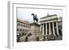 Statue of Giuseppe Garibaldi in Front of the Theatre Carlo Felice-Yadid Levy-Framed Photographic Print