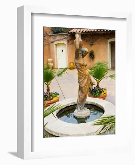 Statue of Goddess at Viansa Winery, Sonoma Valley, California, USA-Julie Eggers-Framed Photographic Print