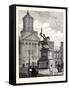 Statue of Godfrey De Bouillon Brussels-null-Framed Stretched Canvas
