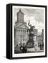 Statue of Godfrey De Bouillon Brussels-null-Framed Stretched Canvas