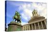 Statue of Godfrey of Bouillon, Place Royale, Brussels, Belgium, Europe-Neil Farrin-Stretched Canvas