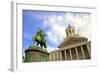 Statue of Godfrey of Bouillon, Place Royale, Brussels, Belgium, Europe-Neil Farrin-Framed Photographic Print