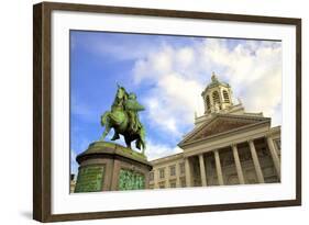 Statue of Godfrey of Bouillon, Place Royale, Brussels, Belgium, Europe-Neil Farrin-Framed Photographic Print