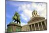 Statue of Godfrey of Bouillon, Place Royale, Brussels, Belgium, Europe-Neil Farrin-Mounted Photographic Print