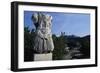 Statue of Hadrian in the Roman Agora with the Acropolis in the Background, Athens, Greece.-null-Framed Giclee Print