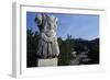 Statue of Hadrian in the Roman Agora with the Acropolis in the Background, Athens, Greece.-null-Framed Giclee Print