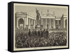 Statue of Henry Grattan at Dublin-null-Framed Stretched Canvas