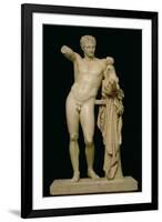 Statue of Hermes and the Infant Dionysus, circa 330 BC (Parian Marble)-Praxiteles-Framed Giclee Print