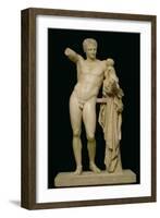 Statue of Hermes and the Infant Dionysus, circa 330 BC (Parian Marble)-Praxiteles-Framed Giclee Print