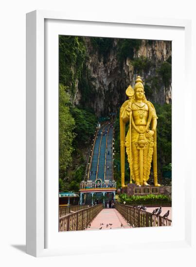 Statue of Hindu God Muragan at Batu Caves, Kuala-Lumpur, Malaysia-Nik_Sorokin-Framed Photographic Print