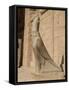 Statue of Horus, at the Temple of Horus, Edfu, Egypt, North Africa, Africa-Harding Robert-Framed Stretched Canvas