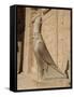 Statue of Horus, at the Temple of Horus, Edfu, Egypt, North Africa, Africa-Harding Robert-Framed Stretched Canvas