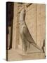 Statue of Horus, at the Temple of Horus, Edfu, Egypt, North Africa, Africa-Harding Robert-Stretched Canvas