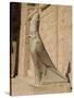 Statue of Horus, at the Temple of Horus, Edfu, Egypt, North Africa, Africa-Harding Robert-Stretched Canvas