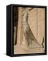 Statue of Horus, at the Temple of Horus, Edfu, Egypt, North Africa, Africa-Harding Robert-Framed Stretched Canvas