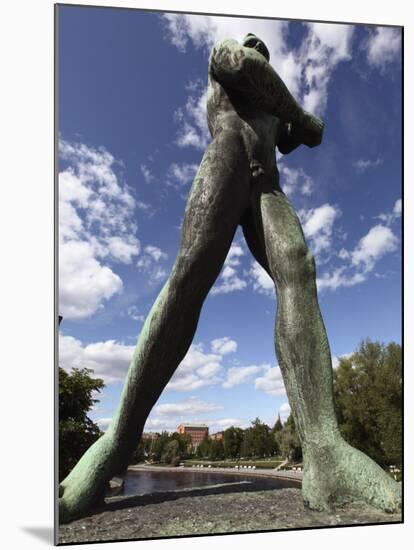 Statue of Hunter, Hameensilta Bridge, Tampere City, Pirkanmaa, Finland, Scandinavia, Europe-Dallas & John Heaton-Mounted Photographic Print