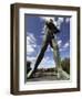 Statue of Hunter, Hameensilta Bridge, Tampere City, Pirkanmaa, Finland, Scandinavia, Europe-Dallas & John Heaton-Framed Photographic Print