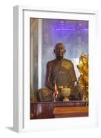 Statue of Huot Tat, Patriarch of Cambodian Buddhism, Wat Ounalom, Phnom Penh, Cambodia-null-Framed Giclee Print