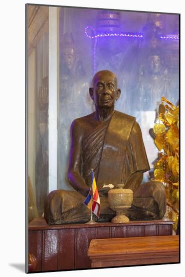 Statue of Huot Tat, Patriarch of Cambodian Buddhism, Wat Ounalom, Phnom Penh, Cambodia-null-Mounted Giclee Print