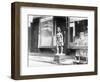 Statue of Indian in Front of Cigar Store-null-Framed Photographic Print