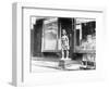 Statue of Indian in Front of Cigar Store-null-Framed Photographic Print