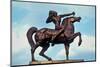Statue of Indian on Horse, Grant Park, Chicago, Illinois-null-Mounted Photographic Print