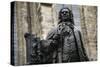 Statue of J. S. Bach, Courtyard of St. Thomas Church, Leipzig, Germany-Dave Bartruff-Stretched Canvas