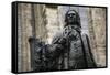 Statue of J. S. Bach, Courtyard of St. Thomas Church, Leipzig, Germany-Dave Bartruff-Framed Stretched Canvas