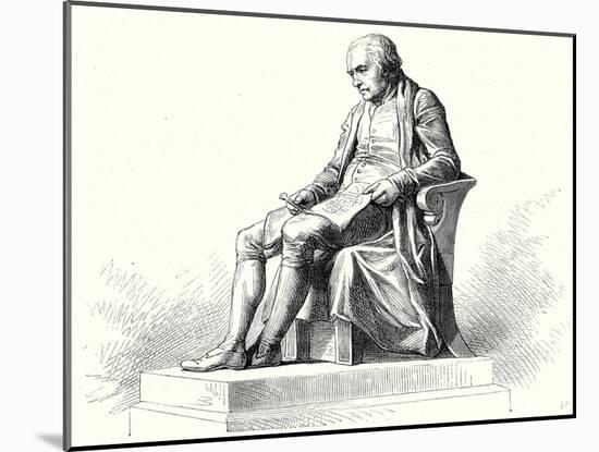 Statue of James Watt in Westminster-null-Mounted Giclee Print