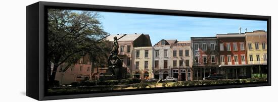 Statue of Jean-Baptiste Le Moyne De Bienville, French Quarter, New Orleans, Louisiana, USA-null-Framed Stretched Canvas