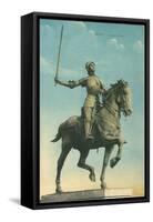 Statue of Jeanne d'Arc-null-Framed Stretched Canvas