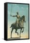 Statue of Jeanne d'Arc-null-Framed Stretched Canvas