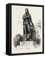 Statue of Jefferson in Front of the White House, Washington, USA, 1870S-null-Framed Stretched Canvas