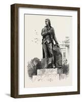 Statue of Jefferson in Front of the White House, Washington, USA, 1870S-null-Framed Giclee Print