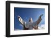 Statue of Jesus Christ with open arms in Delaj, Montenegro, Europe-Godong-Framed Photographic Print