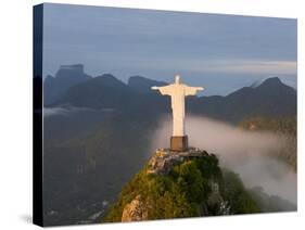 Statue of Jesus, known as Cristo Redentor (Christ the Redeemer), on Corcovado Mountain in Rio De Ja-Peter Adams-Stretched Canvas