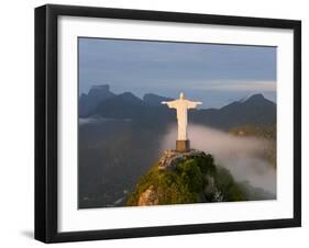 Statue of Jesus, known as Cristo Redentor (Christ the Redeemer), on Corcovado Mountain in Rio De Ja-Peter Adams-Framed Photographic Print