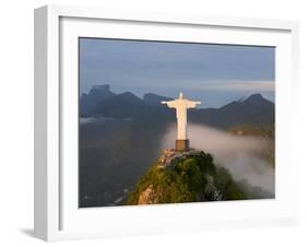 Statue of Jesus, known as Cristo Redentor (Christ the Redeemer), on Corcovado Mountain in Rio De Ja-Peter Adams-Framed Photographic Print