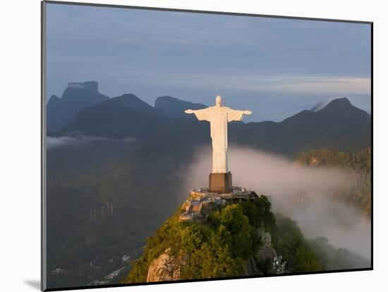 Statue of Jesus, known as Cristo Redentor (Christ the Redeemer), on Corcovado Mountain in Rio De Ja-Peter Adams-Mounted Photographic Print