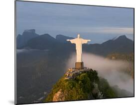 Statue of Jesus, known as Cristo Redentor (Christ the Redeemer), on Corcovado Mountain in Rio De Ja-Peter Adams-Mounted Photographic Print