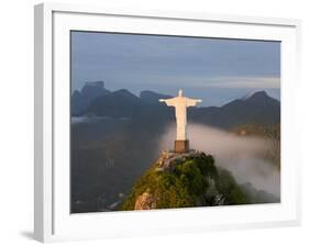 Statue of Jesus, known as Cristo Redentor (Christ the Redeemer), on Corcovado Mountain in Rio De Ja-Peter Adams-Framed Photographic Print