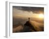 Statue of Jesus, known as Cristo Redentor (Christ the Redeemer), on Corcovado Mountain in Rio De Ja-Peter Adams-Framed Premium Photographic Print